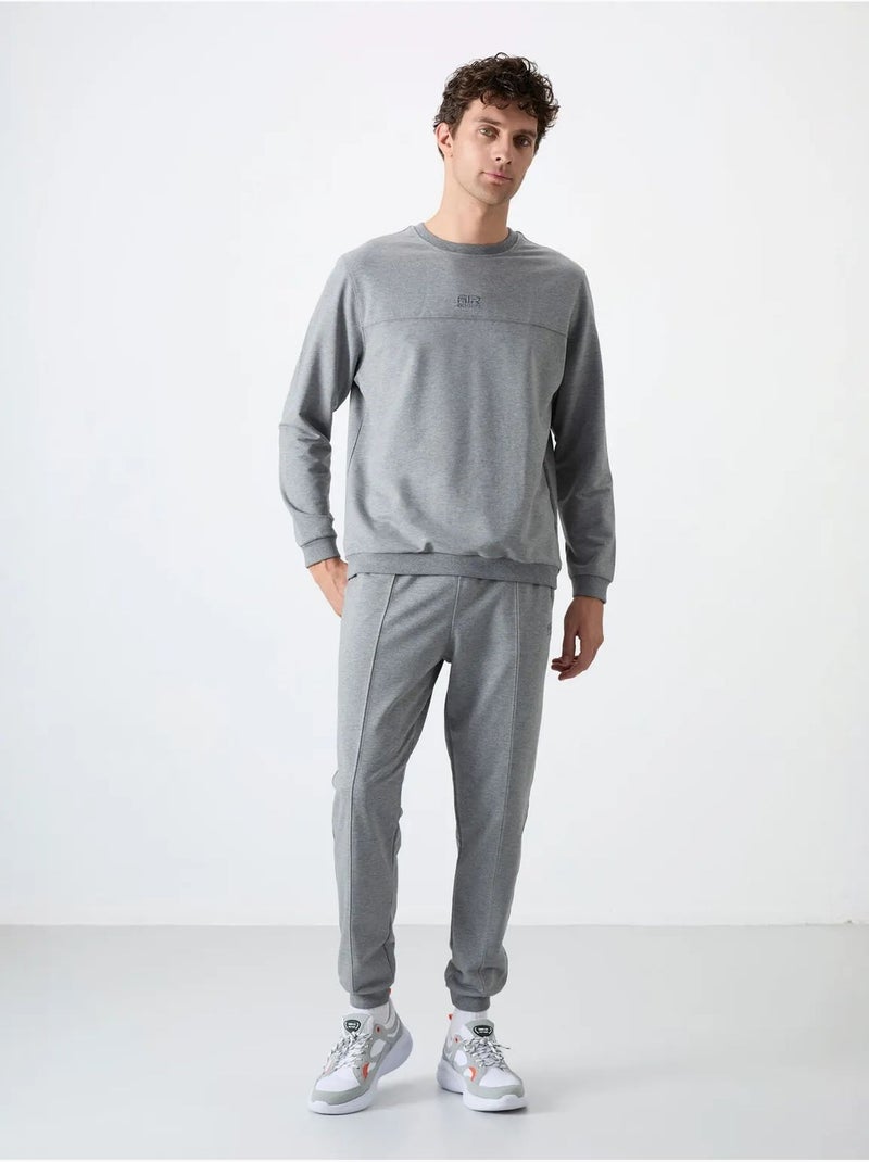 Conjunto de homem de sweatshirt em fleece e calças tommy Cinza - Kiabi
