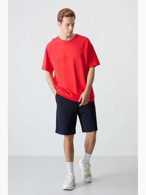 Conjunto de homem de t-shirt oversized e calções em mistura de algodão tommy - Kiabi Conjunto de homem de t-shirt oversized e calções em mistura de algodão tommy - Kiabi