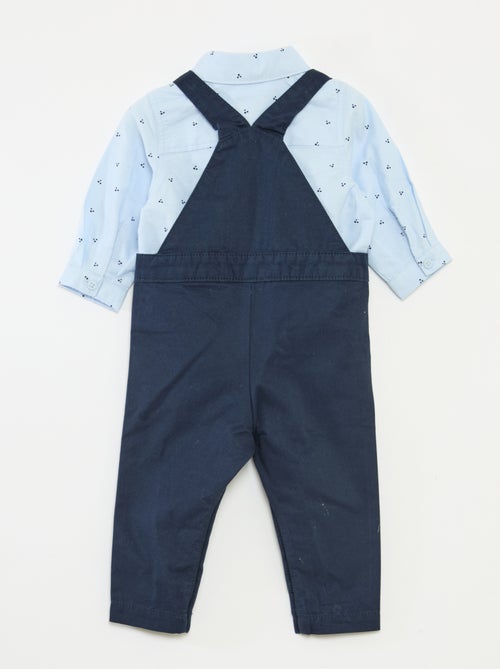 Conjunto de jardineira comprida - Kiabi