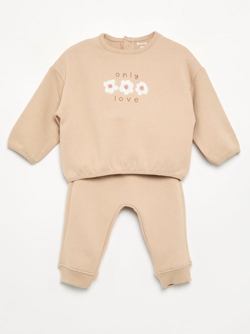 Conjunto de jogging de 2 peças - Camisola + calças - Kiabi