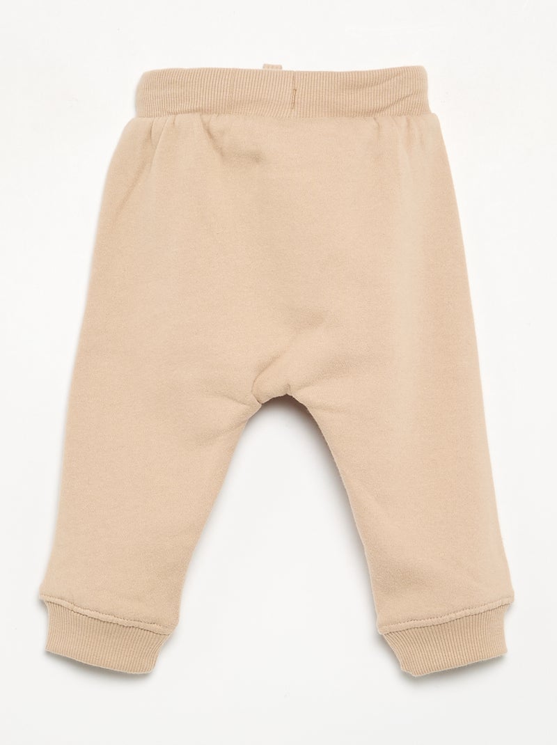 Conjunto de jogging de 2 peças - Camisola + calças Bege - Kiabi