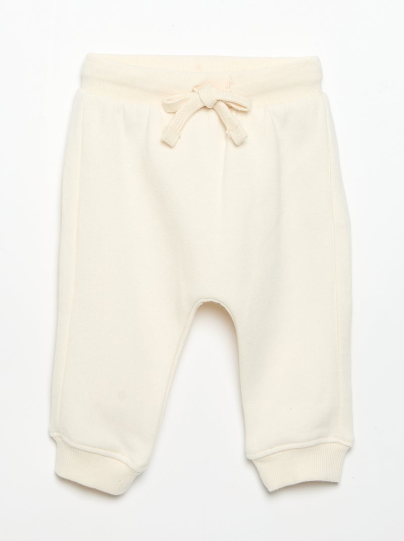 Conjunto de jogging de 2 peças - Camisola + calças Branco - Kiabi