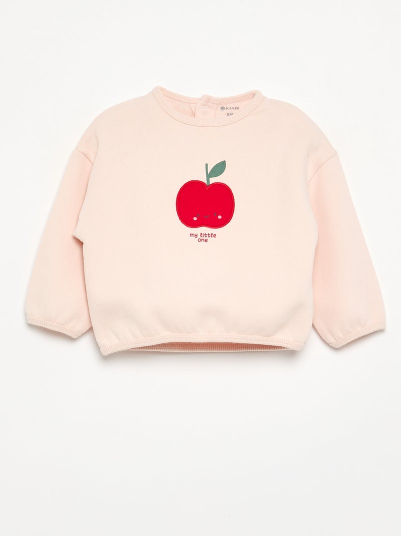 Conjunto de jogging de 2 peças - Camisola + calças Rosa - Kiabi