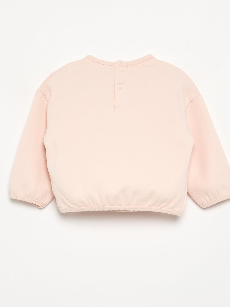 Conjunto de jogging de 2 peças - Camisola + calças Rosa - Kiabi