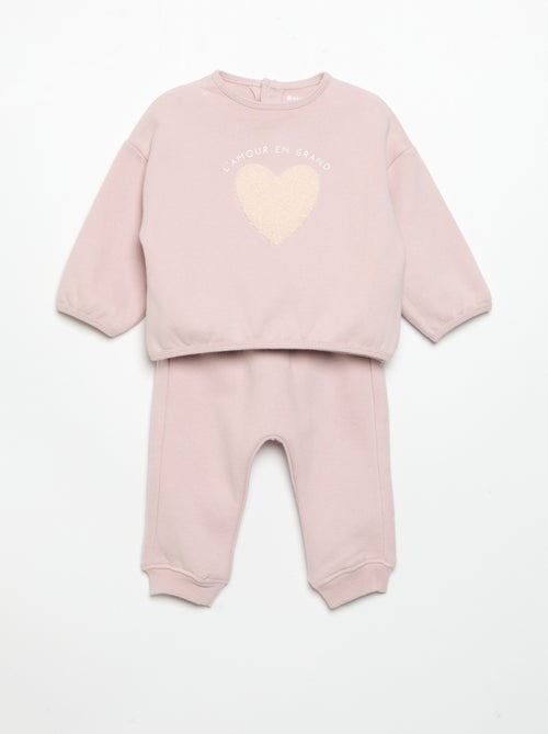 Conjunto de jogging de 2 peças - Camisola + calças - Kiabi