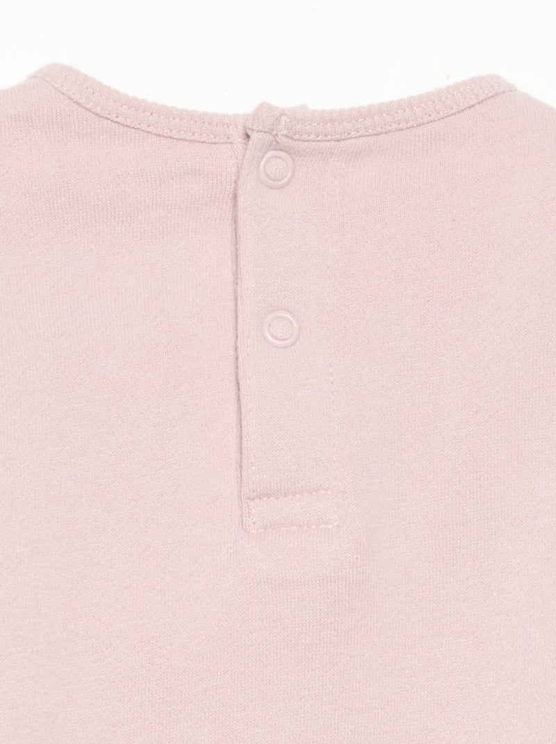 Conjunto de jogging de 2 peças - Camisola + calças Violeta - Kiabi