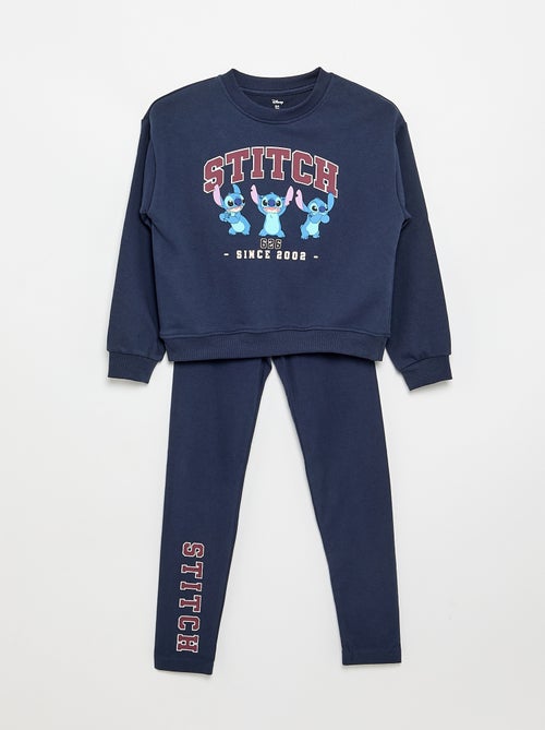Conjunto de jogging 'Disney' em moletão não cardado (french terry) - 2 peças: camisola + calças - Kiabi