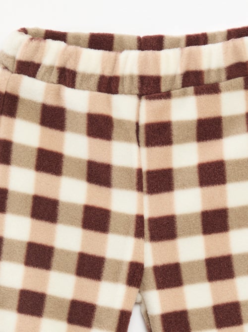 Conjunto de jogging em polar casaco com fecho + calças - 2 peças - Kiabi