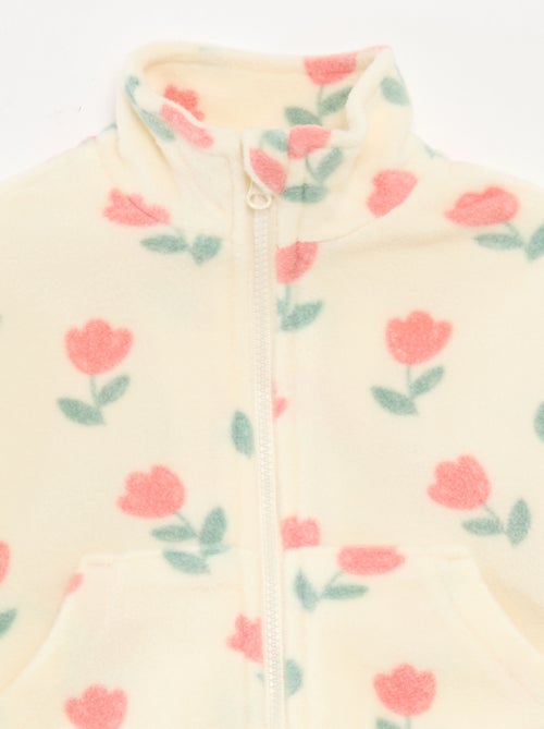 Conjunto de jogging em polar casaco com fecho + calças - 2 peças - Kiabi