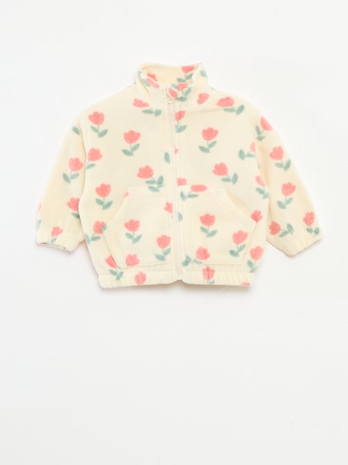 Conjunto de jogging em polar casaco com fecho + calças - 2 peças - Kiabi