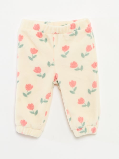 Conjunto de jogging em polar casaco com fecho + calças - 2 peças - Kiabi