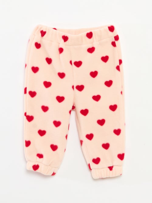 Conjunto de jogging em polar casaco com fecho + calças - 2 peças - Kiabi