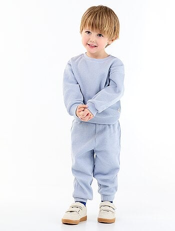 Conjunto de jogging em tecido waffle - 2 peças