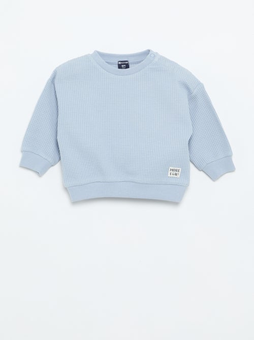 Conjunto de jogging em tecido waffle - 2 peças - Kiabi