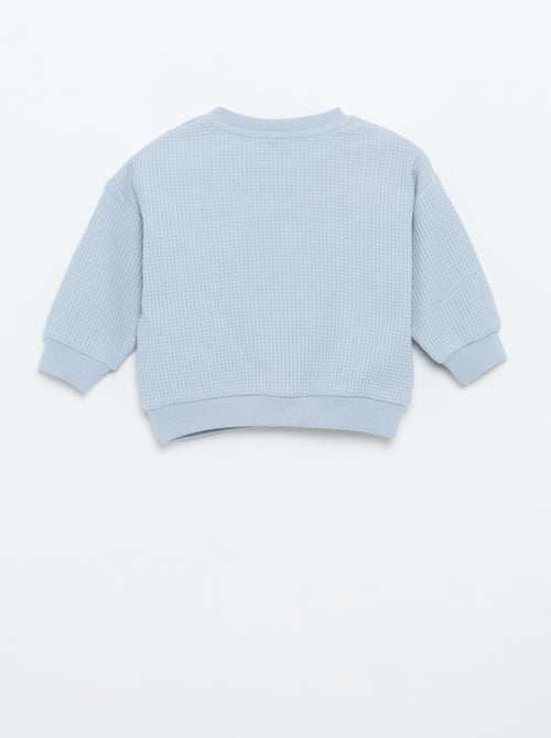 Conjunto de jogging em tecido waffle - 2 peças - Kiabi