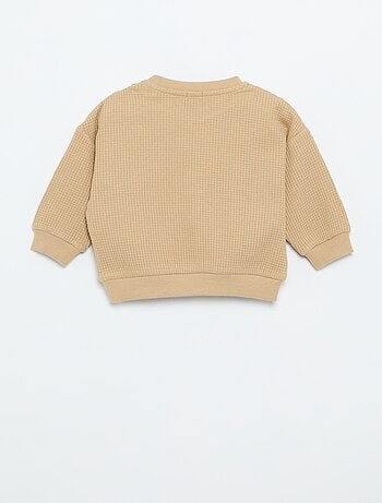 Conjunto de jogging em tecido waffle - 2 peças