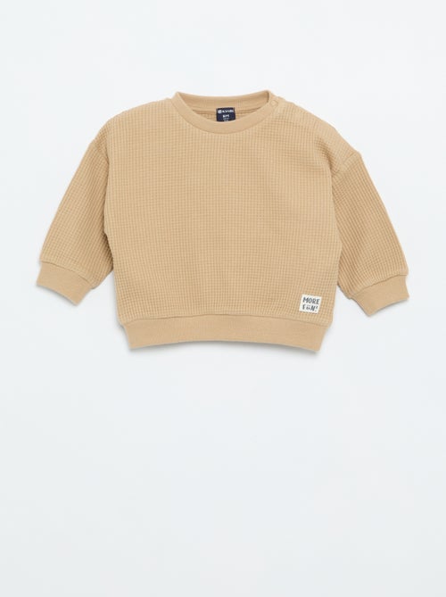 Conjunto de jogging em tecido waffle - 2 peças - Kiabi