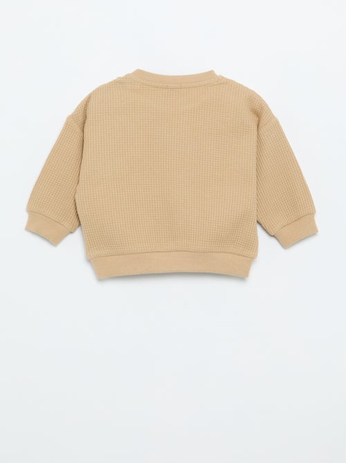 Conjunto de jogging em tecido waffle - 2 peças - Kiabi