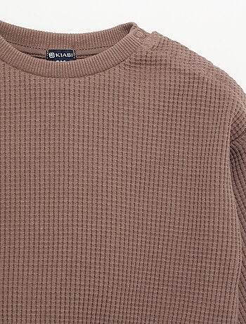 Conjunto de jogging em tecido waffle - 2 peças