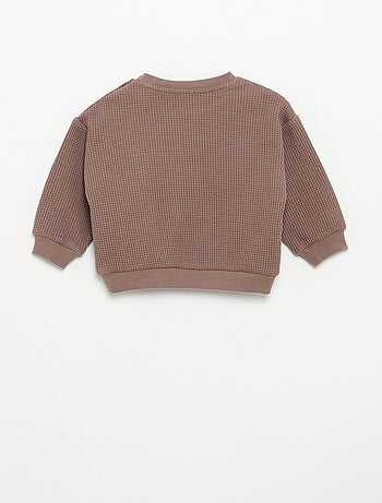 Conjunto de jogging em tecido waffle - 2 peças