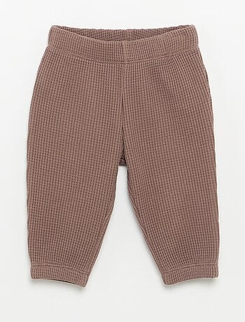 Conjunto de jogging em tecido waffle - 2 peças