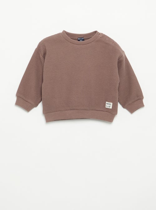 Conjunto de jogging em tecido waffle - 2 peças - Kiabi