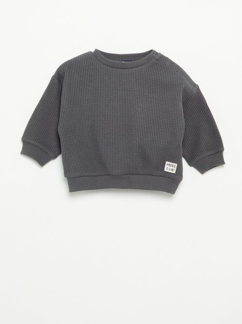 Conjunto de jogging em tecido waffle - 2 peças - Kiabi