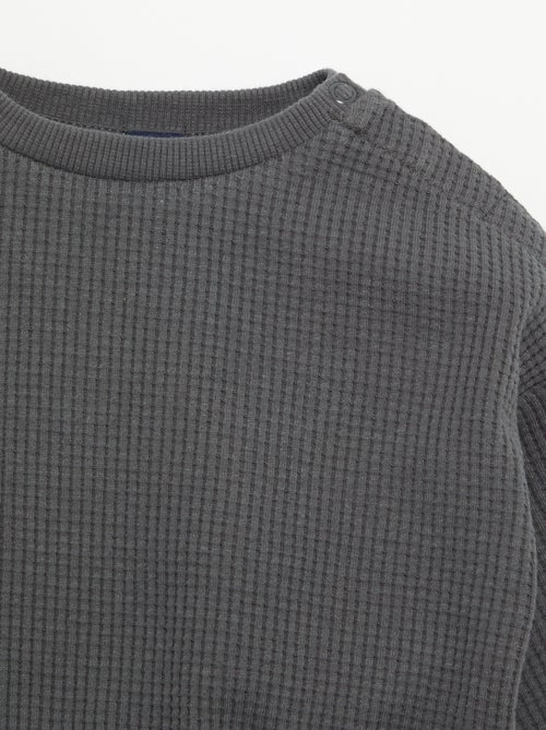 Conjunto de jogging em tecido waffle - 2 peças - Kiabi