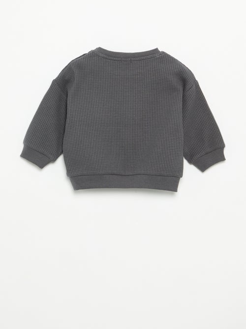 Conjunto de jogging em tecido waffle - 2 peças - Kiabi
