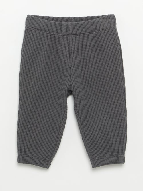 Conjunto de jogging em tecido waffle - 2 peças - Kiabi