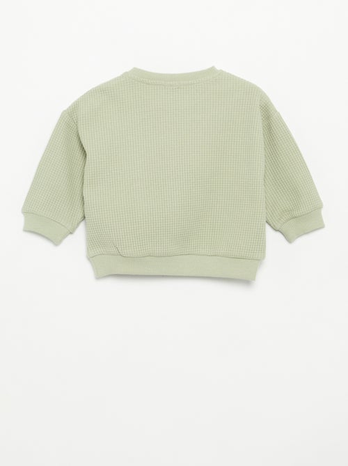 Conjunto de jogging em tecido waffle - 2 peças - Kiabi