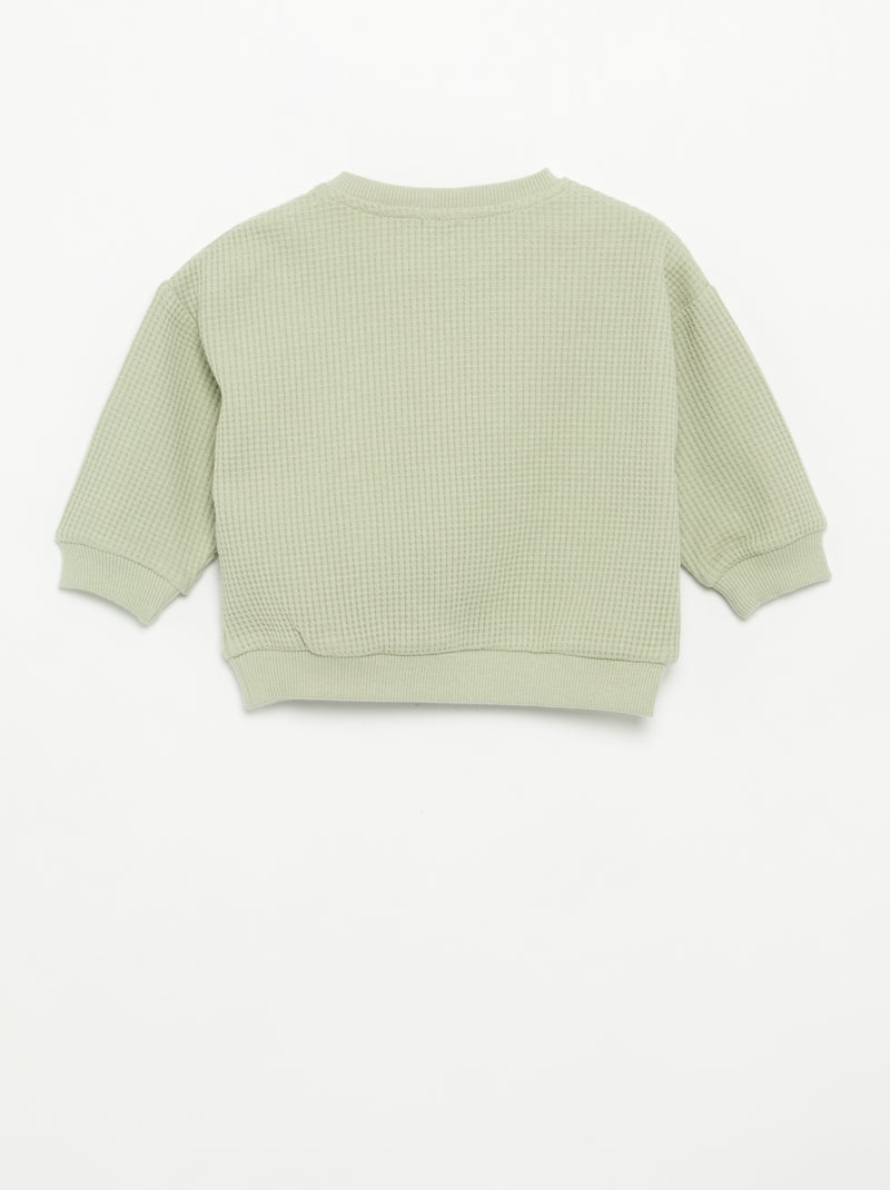 Conjunto de jogging em tecido waffle - 2 peças Verde - Kiabi
