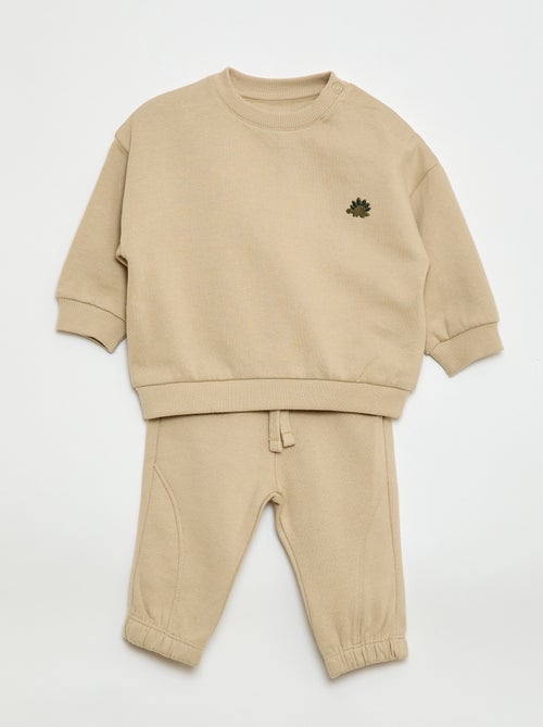 Conjunto de jogging sweat + calças - 2 peças - Kiabi