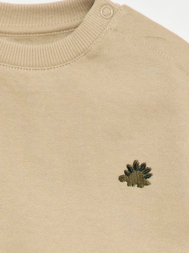 Conjunto de jogging sweat + calças - 2 peças Bege - Kiabi
