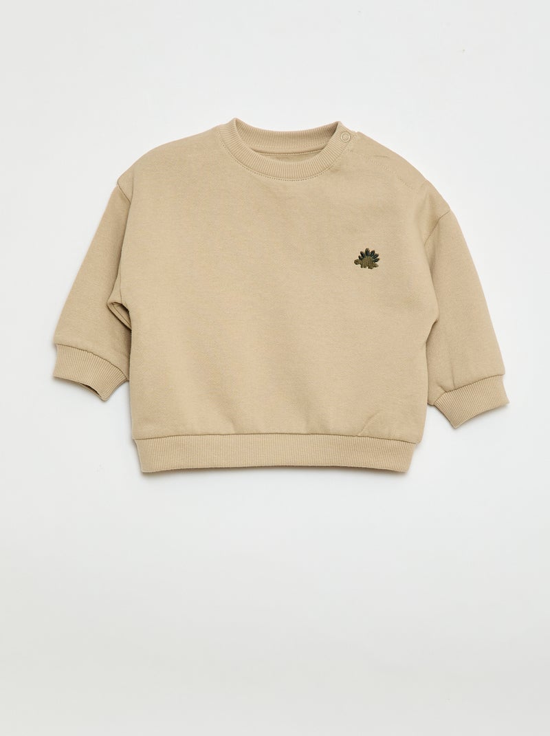 Conjunto de jogging sweat + calças - 2 peças Bege - Kiabi