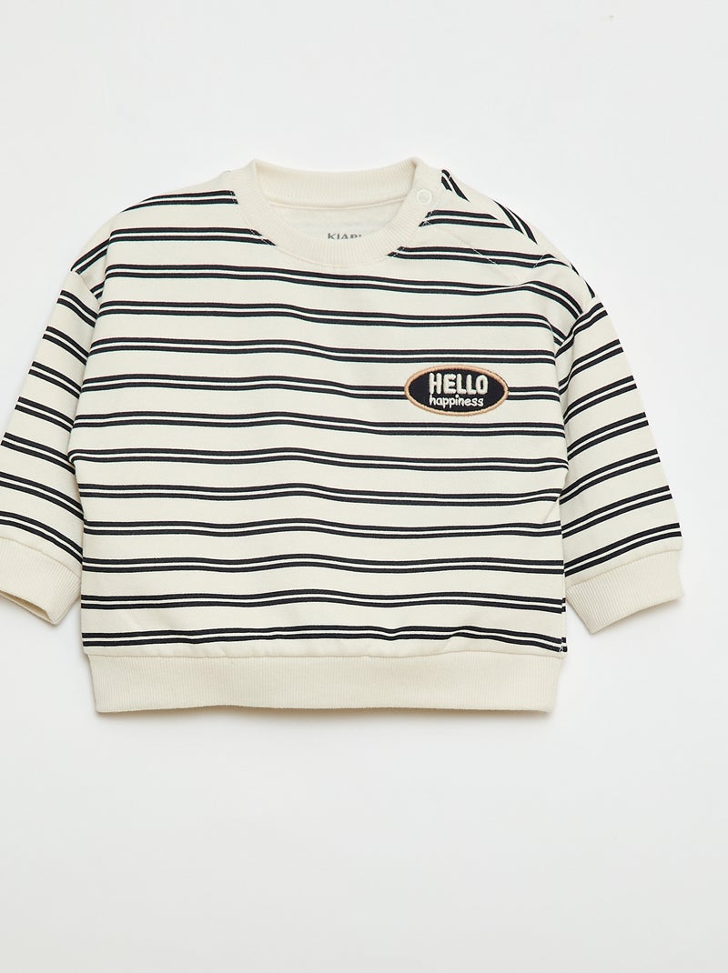 Conjunto de jogging sweat + calças - 2 peças Branco - Kiabi