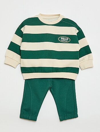 Conjunto de jogging sweat + calças - 2 peças