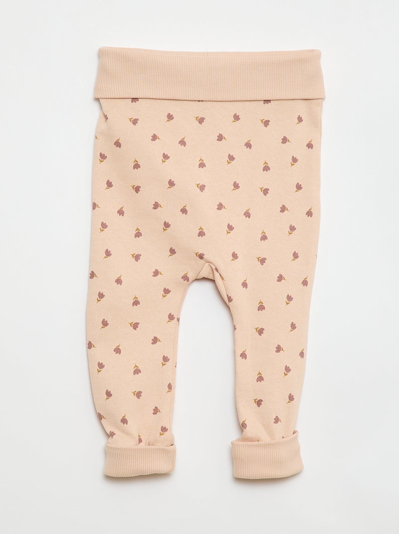 Conjunto de jogging sweat com folho + calças - 2 peças Rosa - Kiabi