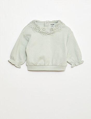 Conjunto jogging + sweatshirt em moletom - 2 peças