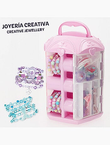 Conjunto de joias criativas com miçangas coloridas e acessórios beauty love