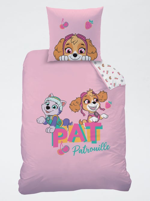 Conjunto de lençóis 1 pessoa 2 peças 'Patrulha Pata': capa de edredão + fronha de almofada - Kiabi Conjunto de lençóis 1 pessoa 2 peças 'Patrulha Pata': capa de edredão + fronha de almofada - Kiabi