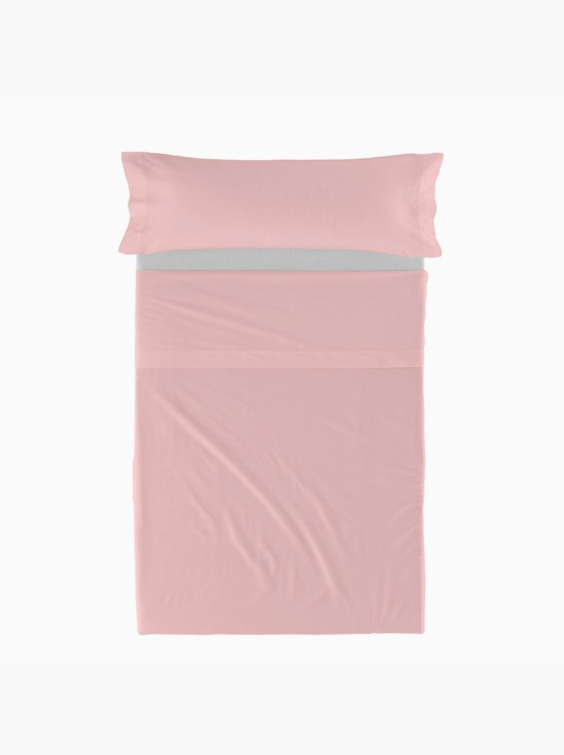 Conjunto de lençóis 2 peças Basic "Happyfriday" Rosa - Kiabi