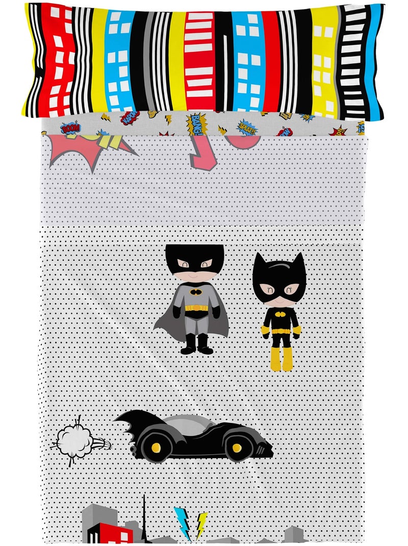 Conjunto de lençóis 2 peças Bat "Happyfriday" Multicolorido - Kiabi