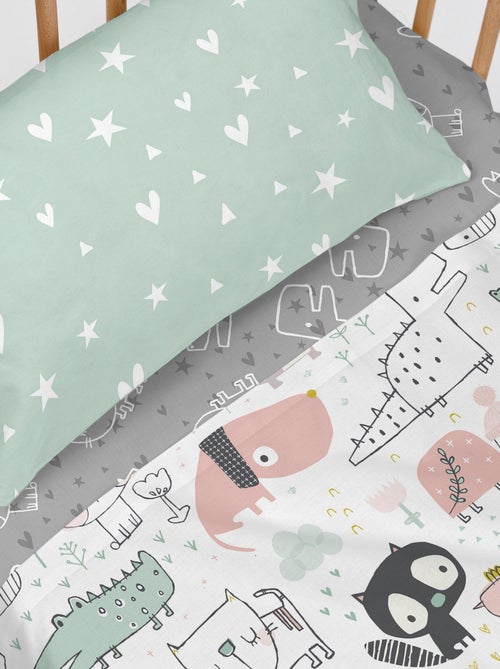 Conjunto de lençóis 2 peças Best buddies "Happyfriday" - Kiabi Conjunto de lençóis 2 peças Best buddies "Happyfriday" - Kiabi
