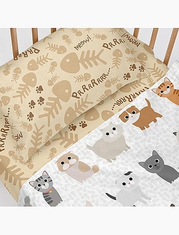 Conjunto de lençóis 2 peças Cats "Happyfriday