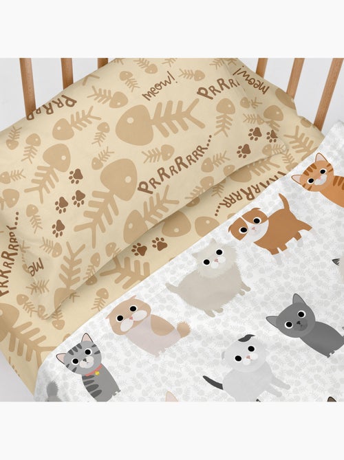 Conjunto de lençóis 2 peças Cats "Happyfriday" - Kiabi Conjunto de lençóis 2 peças Cats "Happyfriday" - Kiabi
