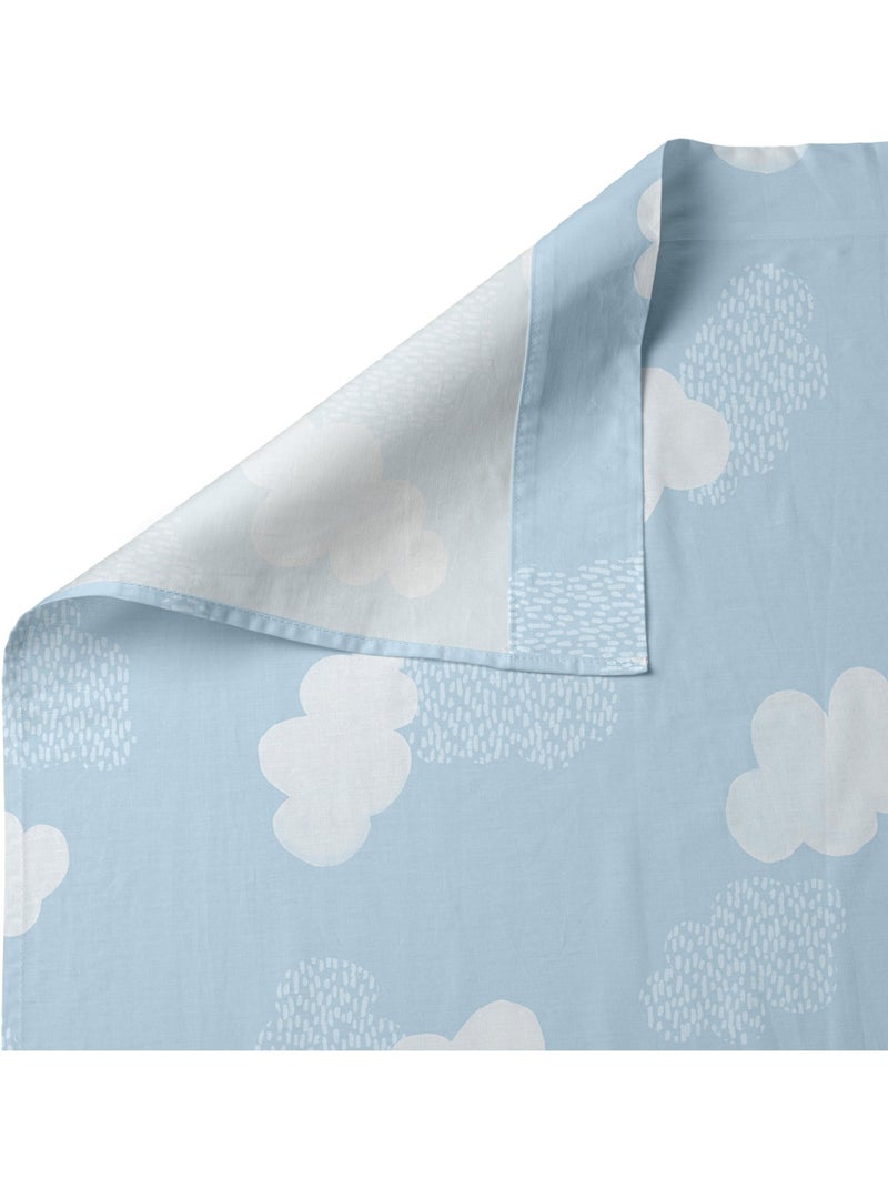 Conjunto de lençóis 2 peças Clouds "Happyfriday" Azul - Kiabi