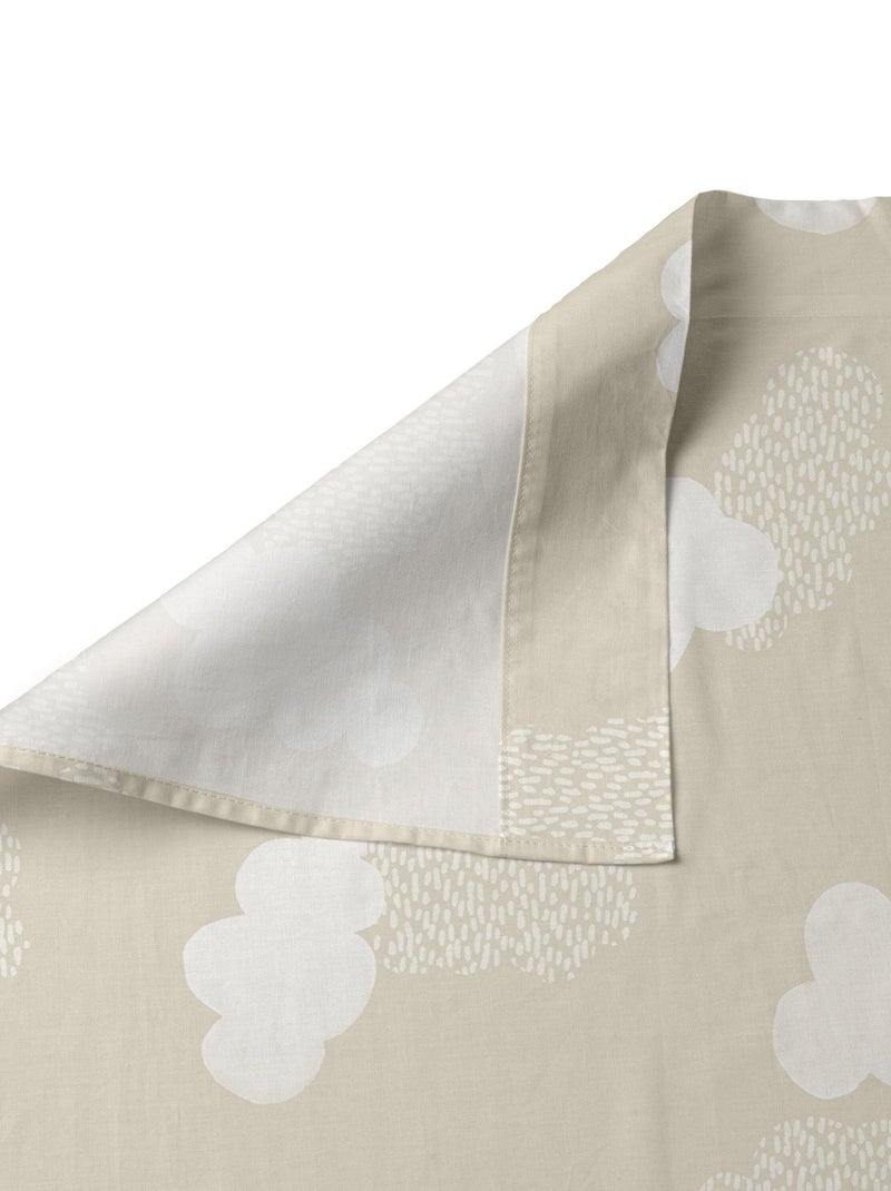 Conjunto de lençóis 2 peças Clouds "Happyfriday" Bege - Kiabi