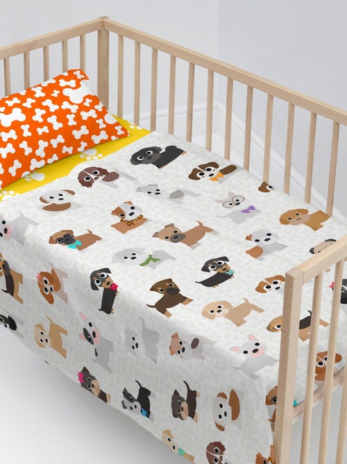 Conjunto de lençóis 2 peças Dogs "Happyfriday" - Kiabi Conjunto de lençóis 2 peças Dogs "Happyfriday" - Kiabi