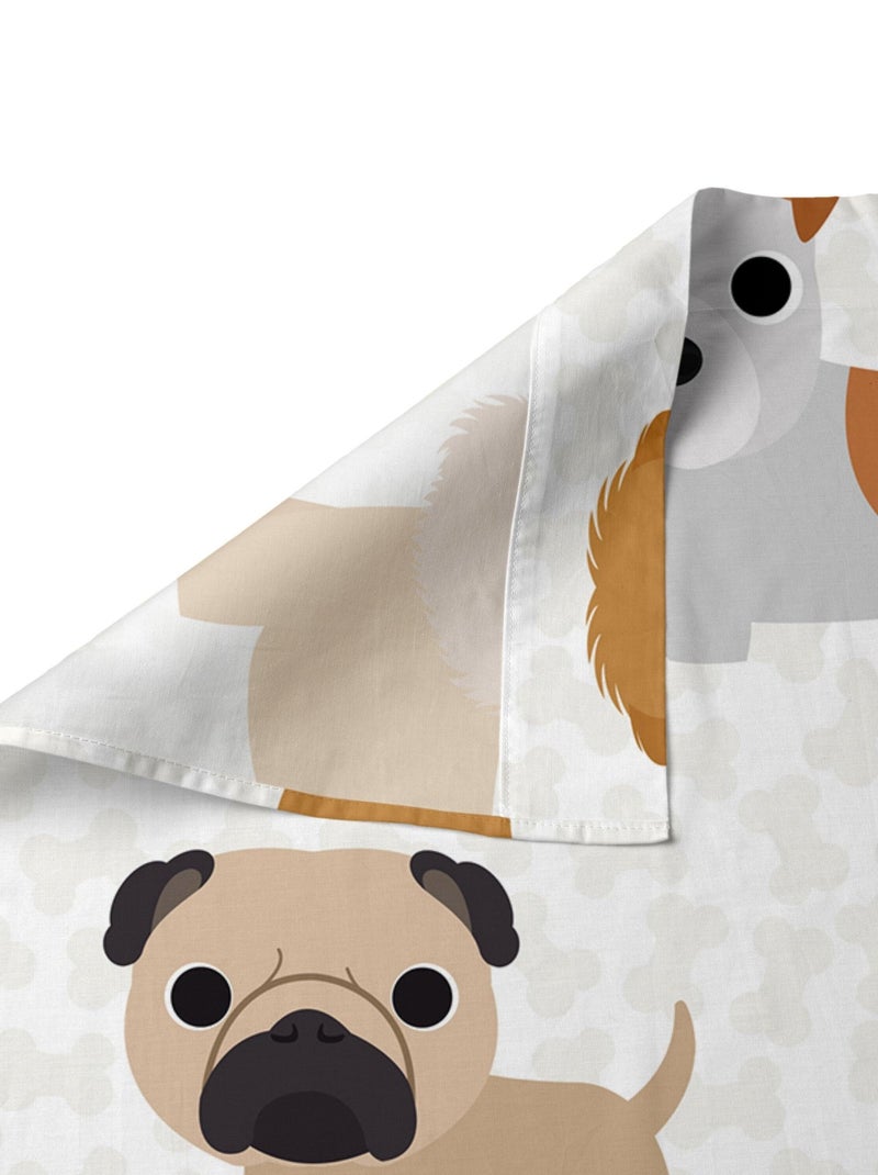 Conjunto de lençóis 2 peças Dogs "Happyfriday" Multicolorido - Kiabi